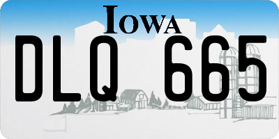 IA license plate DLQ665