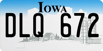 IA license plate DLQ672