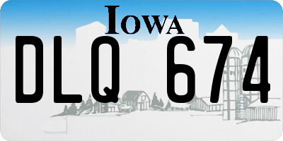 IA license plate DLQ674