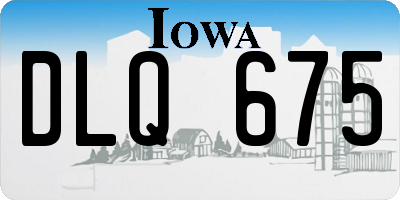 IA license plate DLQ675