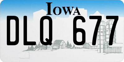 IA license plate DLQ677