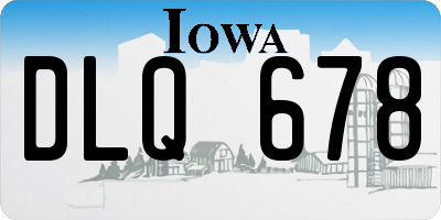 IA license plate DLQ678