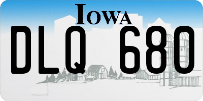 IA license plate DLQ680