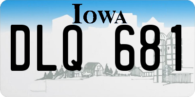 IA license plate DLQ681