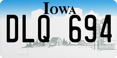 IA license plate DLQ694