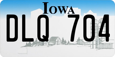 IA license plate DLQ704