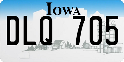 IA license plate DLQ705