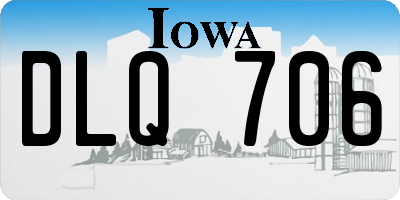 IA license plate DLQ706