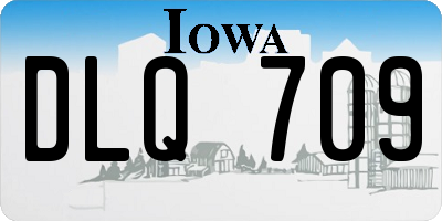 IA license plate DLQ709