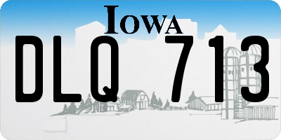 IA license plate DLQ713