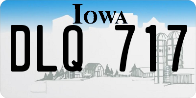 IA license plate DLQ717