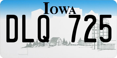 IA license plate DLQ725