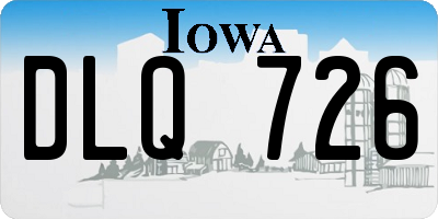 IA license plate DLQ726