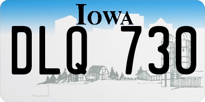 IA license plate DLQ730