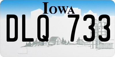 IA license plate DLQ733