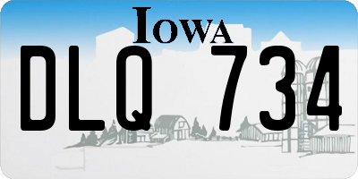 IA license plate DLQ734