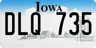 IA license plate DLQ735