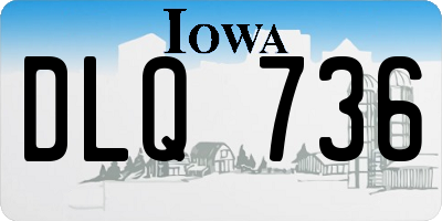 IA license plate DLQ736