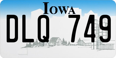 IA license plate DLQ749