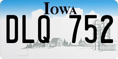 IA license plate DLQ752