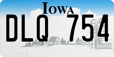 IA license plate DLQ754