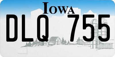 IA license plate DLQ755