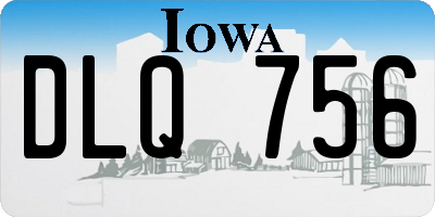 IA license plate DLQ756