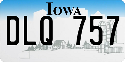 IA license plate DLQ757