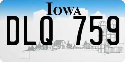 IA license plate DLQ759
