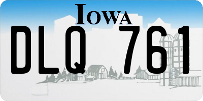 IA license plate DLQ761