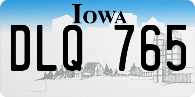 IA license plate DLQ765