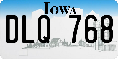 IA license plate DLQ768