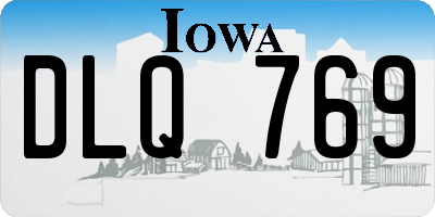 IA license plate DLQ769