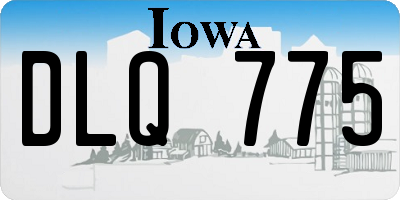 IA license plate DLQ775