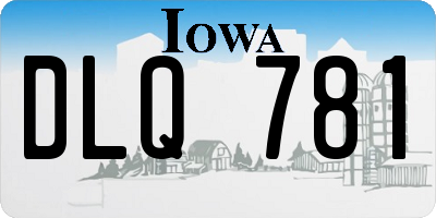IA license plate DLQ781