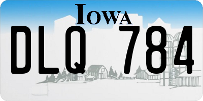 IA license plate DLQ784