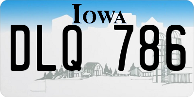 IA license plate DLQ786