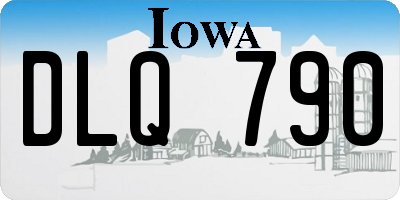 IA license plate DLQ790
