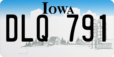 IA license plate DLQ791