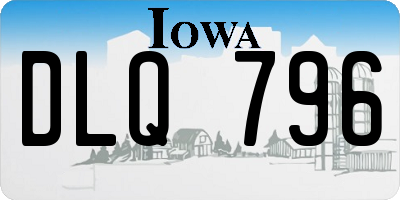 IA license plate DLQ796