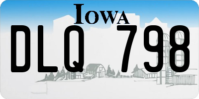 IA license plate DLQ798