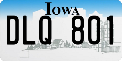 IA license plate DLQ801