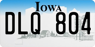 IA license plate DLQ804