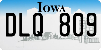 IA license plate DLQ809
