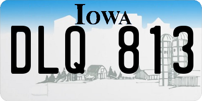 IA license plate DLQ813