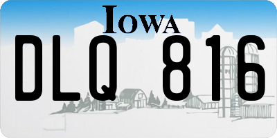 IA license plate DLQ816
