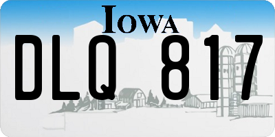 IA license plate DLQ817
