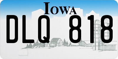 IA license plate DLQ818