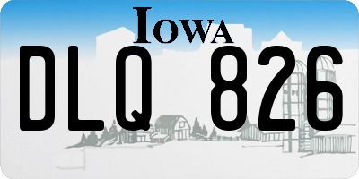 IA license plate DLQ826
