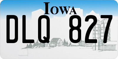 IA license plate DLQ827